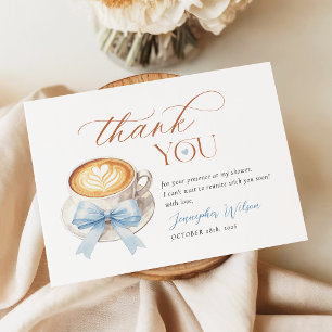 Tarjeta de agradecimiento para baby shower Blue Bo