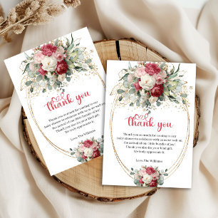 Tarjeta de agradecimiento para baby shower Boho Bl