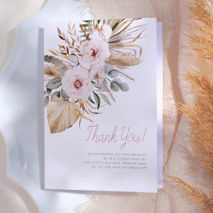 Tarjeta de agradecimiento para Baby Shower Boho de