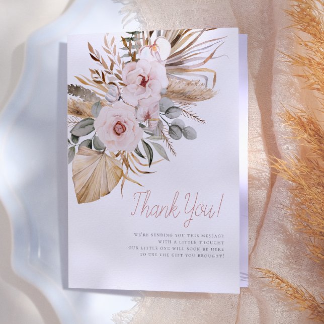 Tarjeta de agradecimiento para Baby Shower Boho de (Subido por el creador)