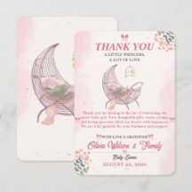 Tarjeta de agradecimiento para Baby Shower Boho Ni