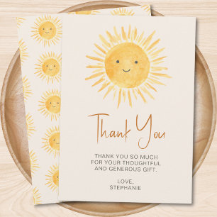 Tarjeta de agradecimiento para baby shower Boho Su