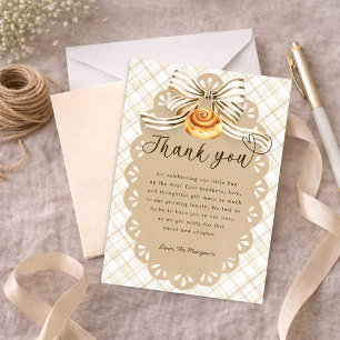 Tarjeta de agradecimiento para baby shower "Bun in