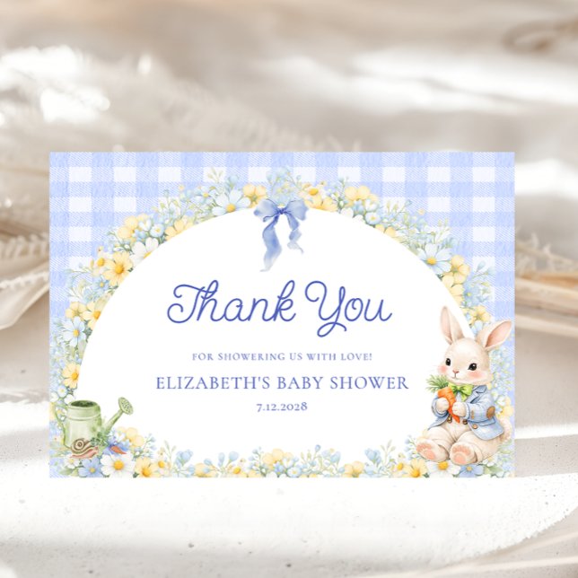 Tarjeta de agradecimiento para Baby Shower Bunny G (Subido por el creador)