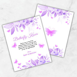 Tarjeta de agradecimiento para Baby Shower Butterf