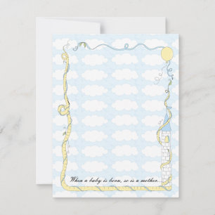 Tarjeta de agradecimiento para Baby Shower, Castil