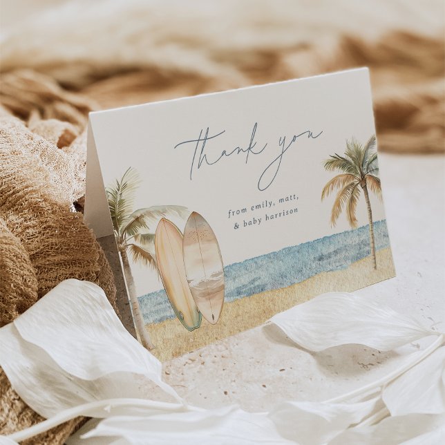 Tarjeta de agradecimiento para baby shower Coastal (Subido por el creador)
