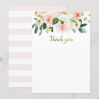 Tarjeta de agradecimiento para baby shower con acu