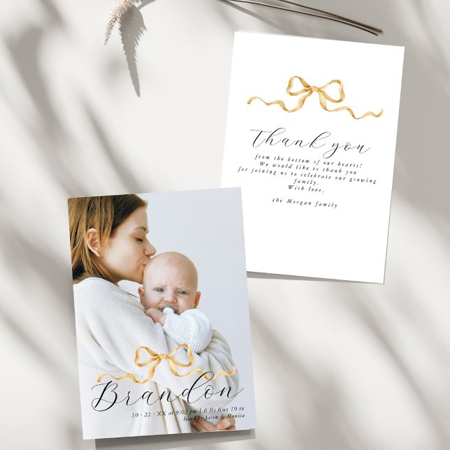 Tarjeta de agradecimiento para baby shower con cin (Subido por el creador)