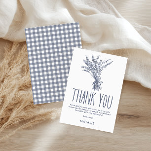 Tarjeta de agradecimiento para baby shower con enc