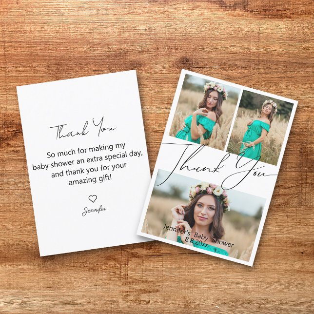 Tarjeta de agradecimiento para Baby Shower con fot (Subido por el creador)