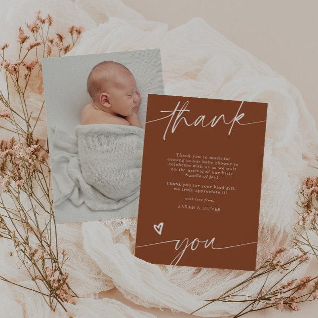 Tarjeta de agradecimiento para baby shower con gui (Subido por el creador)