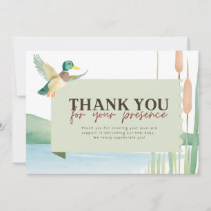 Tarjeta de agradecimiento para baby shower con pat