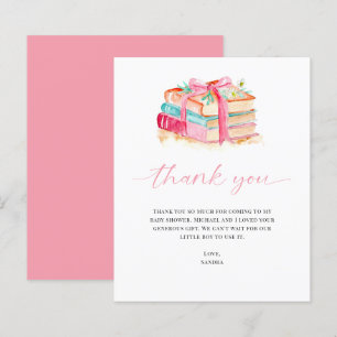 Tarjeta de agradecimiento para baby shower con pre