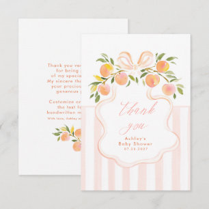 Tarjeta de agradecimiento para baby shower con tem
