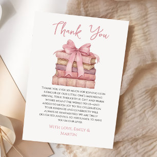 Tarjeta de agradecimiento para baby shower con tem
