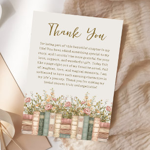 Tarjeta de agradecimiento para baby shower con tem