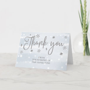 Tarjeta de agradecimiento para baby shower Copos d