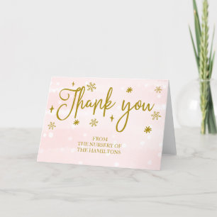 Tarjeta de agradecimiento para baby shower Copos d