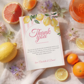 tarjeta de agradecimiento para baby shower Coquett