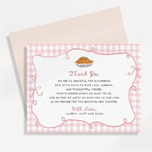 Tarjeta de agradecimiento para baby shower Cutie P