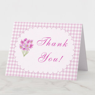 Tarjeta de agradecimiento para baby shower de acua