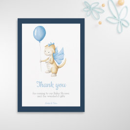 Tarjeta de agradecimiento para baby shower de ador
