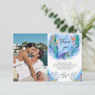 Tarjeta de agradecimiento para Baby Shower de anim