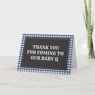 Tarjeta de agradecimiento para baby shower de Baby