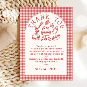 Tarjeta de agradecimiento para baby shower de Baby