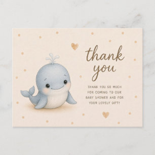 Tarjeta de agradecimiento para Baby Shower de ball