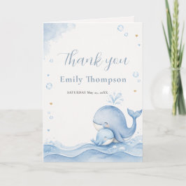 Tarjeta de agradecimiento para baby shower de ball