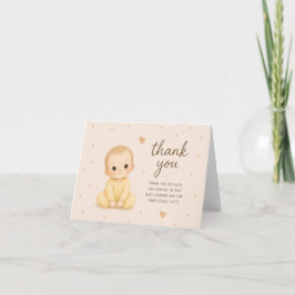 Tarjeta de agradecimiento para baby shower de bebé