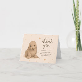 Tarjeta de agradecimiento para baby shower de bebé