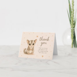 Tarjeta de agradecimiento para baby shower de bebé