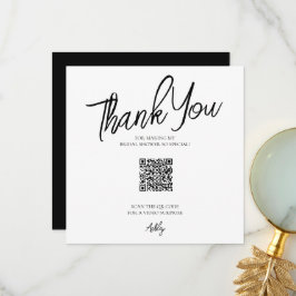 Tarjeta de agradecimiento para baby shower de boda