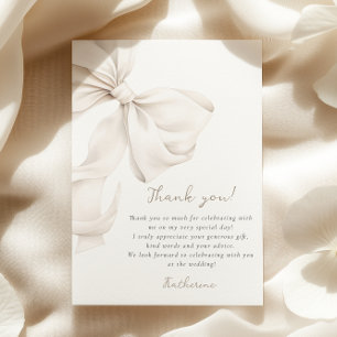 Tarjeta de agradecimiento para baby shower de boda