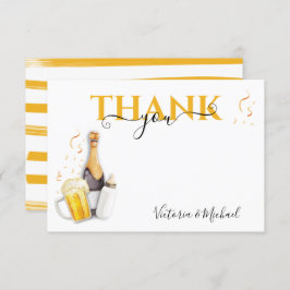 Tarjeta de agradecimiento para baby shower de burb