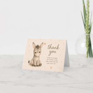 Tarjeta de agradecimiento para baby shower de burr