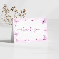 Tarjeta de agradecimiento para baby shower de Butt