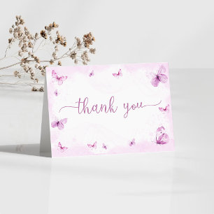 Tarjeta de agradecimiento para baby shower de Butt