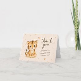 Tarjeta de agradecimiento para baby shower de cach
