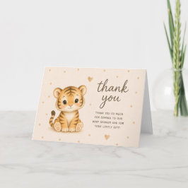 Tarjeta de agradecimiento para baby shower de cach