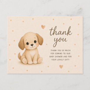 Tarjeta de agradecimiento para Baby Shower de cach