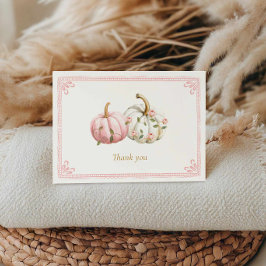 Tarjeta de agradecimiento para baby shower de cala