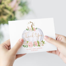 Tarjeta de agradecimiento para baby shower de cala