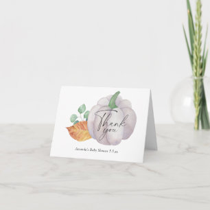 Tarjeta de agradecimiento para baby shower de cala
