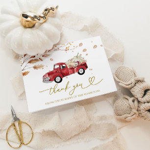 Tarjeta de agradecimiento para baby shower de cami