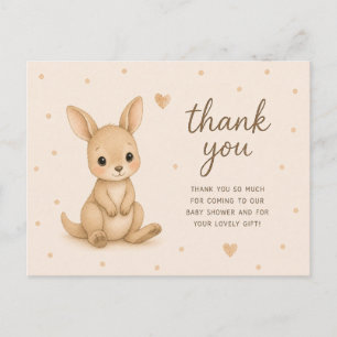 Tarjeta de agradecimiento para baby shower de cang
