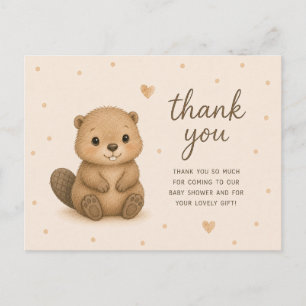 Tarjeta de agradecimiento para baby shower de cast
